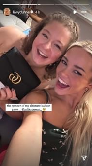 Screenshot of Dunne's Instagram story.